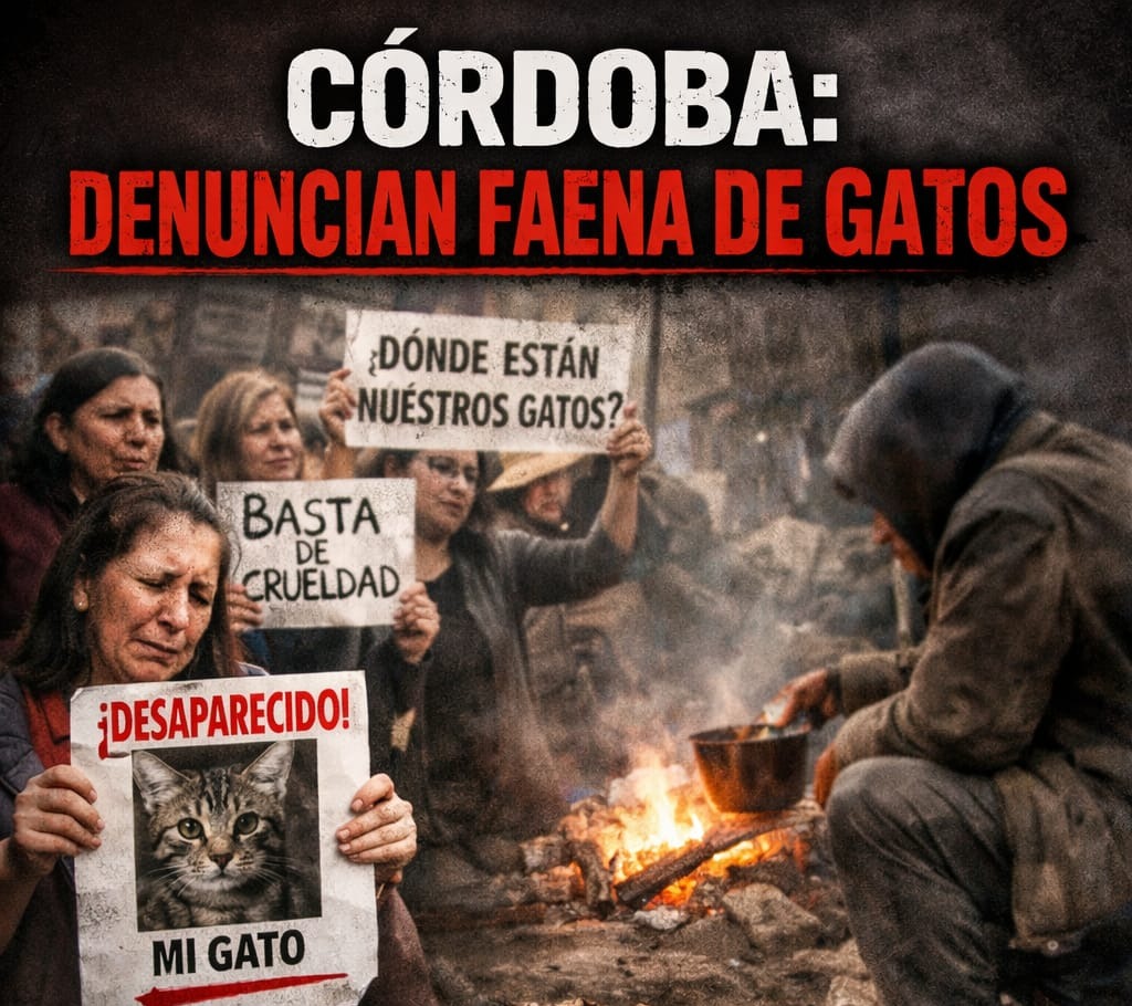 CÓRDOBA: DENUNCIAN FAENA DE GATOS Y CRECE LA TENSIÓN SOCIAL