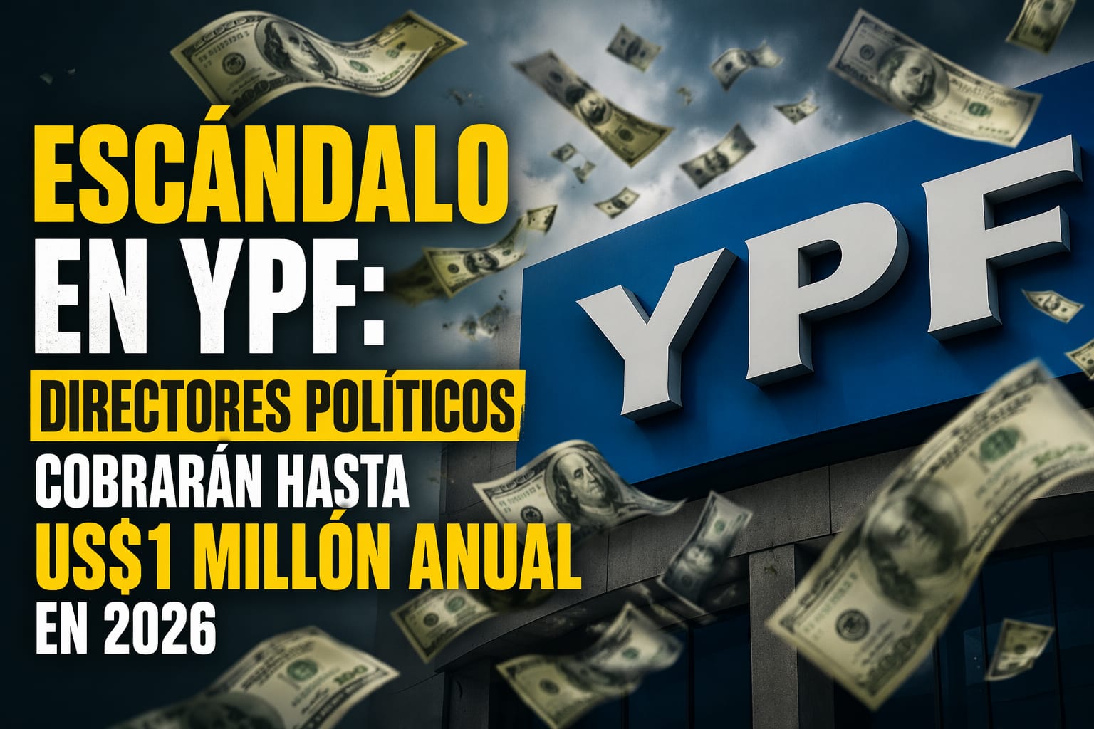 Escándalo en YPF: directores políticos cobrarán hasta US$1 millón anual en 2026