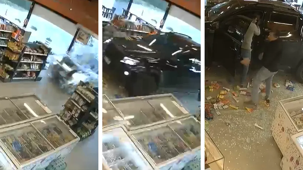 Una camioneta terminó adentro del supermercado de una estación de servicio de Ancap en Punta del Este