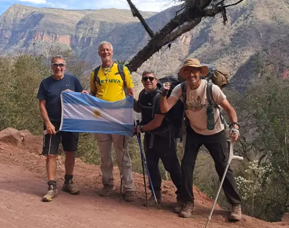 Aventura extrema: cuatro puntanos cruzaron a pie desde la Puna hasta las Yungas jujeñas