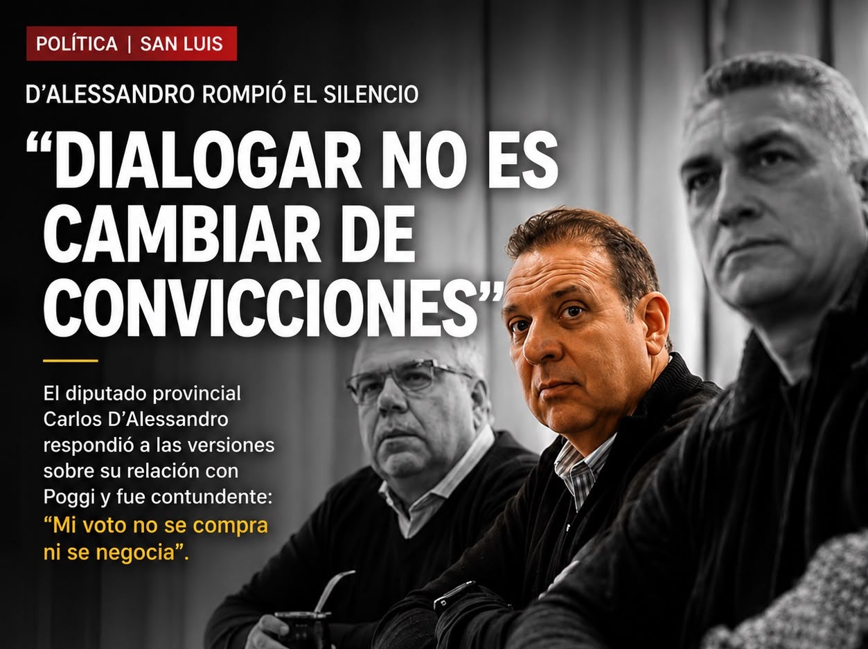 D’Alessandro respondió a las versiones sobre su acercamiento a Poggi: “Dialogar no es cambiar de convicciones”